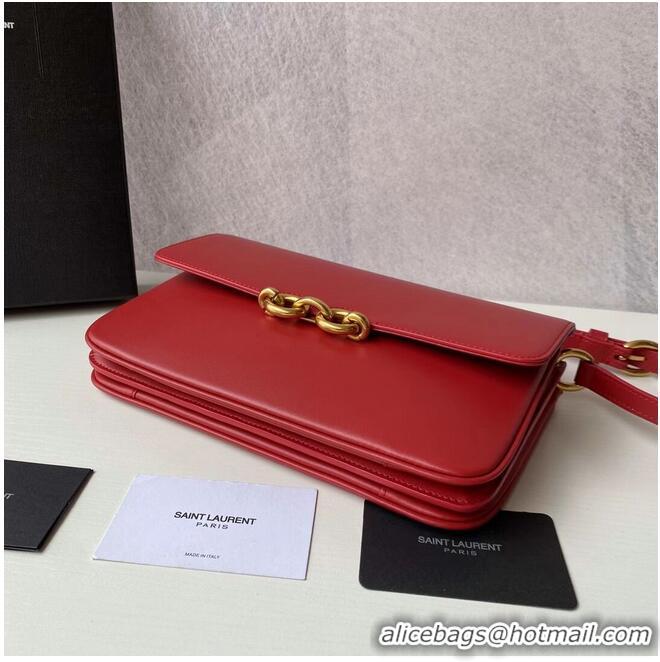 Cheapest YSL LE MAILLON SATCHEL IN SMOOTH LEATHER 6497952 Red