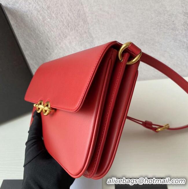 Cheapest YSL LE MAILLON SATCHEL IN SMOOTH LEATHER 6497952 Red