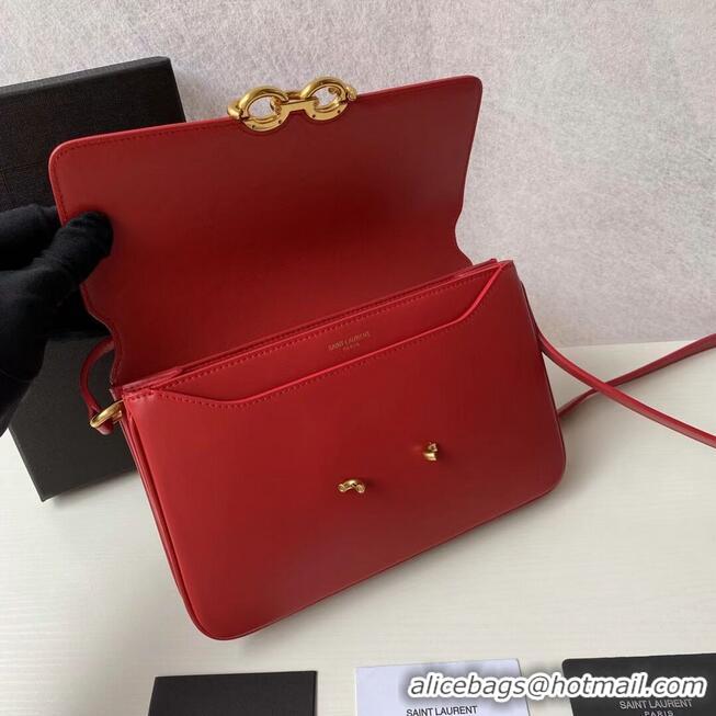 Cheapest YSL LE MAILLON SATCHEL IN SMOOTH LEATHER 6497952 Red