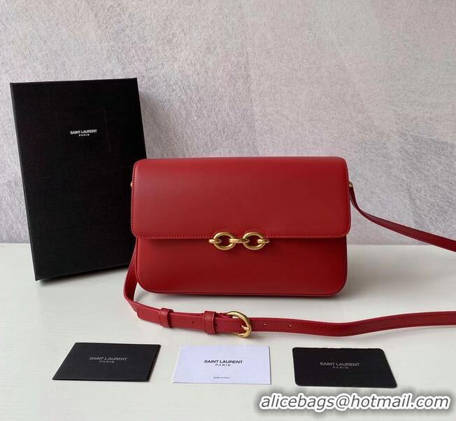 Cheapest YSL LE MAILLON SATCHEL IN SMOOTH LEATHER 6497952 Red