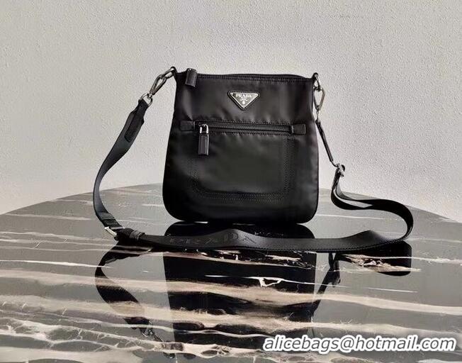 Buy Cheap Prada Re-Nylon and Saffiano leather shoulder bag VA0716 Black