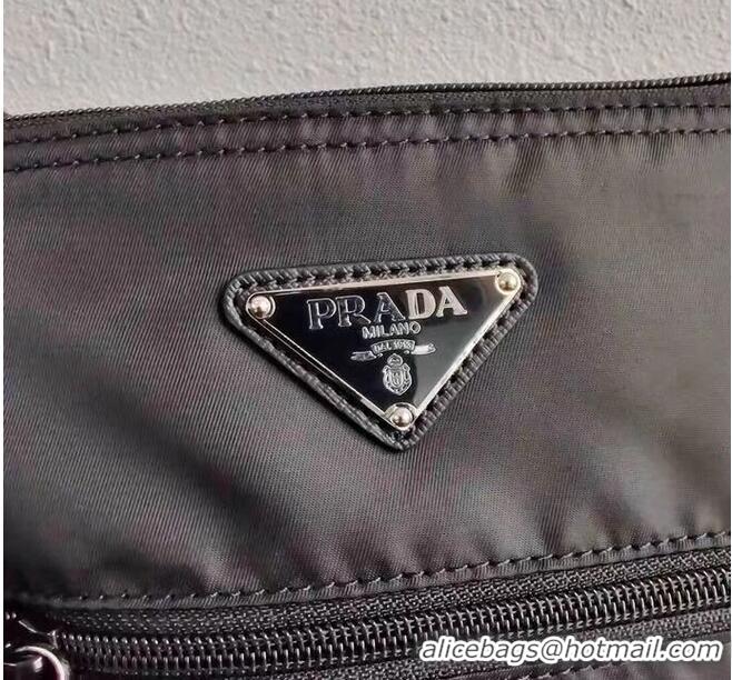 Buy Cheap Prada Re-Nylon and Saffiano leather shoulder bag VA0716 Black