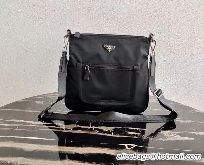 Promotional Prada Re-Nylon and Saffiano leather shoulder bag VA0715 Black