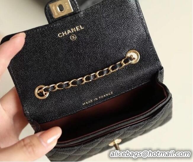 Famous Brand Chanel Mini Original Leather Bag 1116 Black