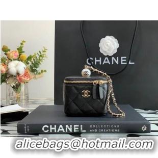 Best Price Chanel Original Caviar Leather Cosmetic Bag AP2195 Black