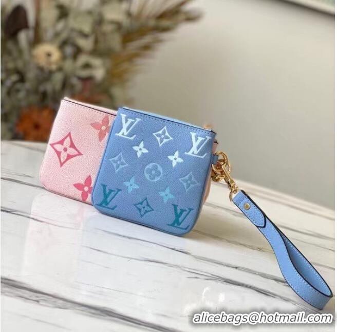 Unique Grade Louis Vuitton Monogram Empreinte TRIO POUCH M80407