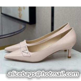 Best Price Prada Shiny Calfskin Pumps 5.5cm 040707 Pink 2021