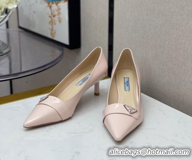 Best Price Prada Shiny Calfskin Pumps 5.5cm 040707 Pink 2021