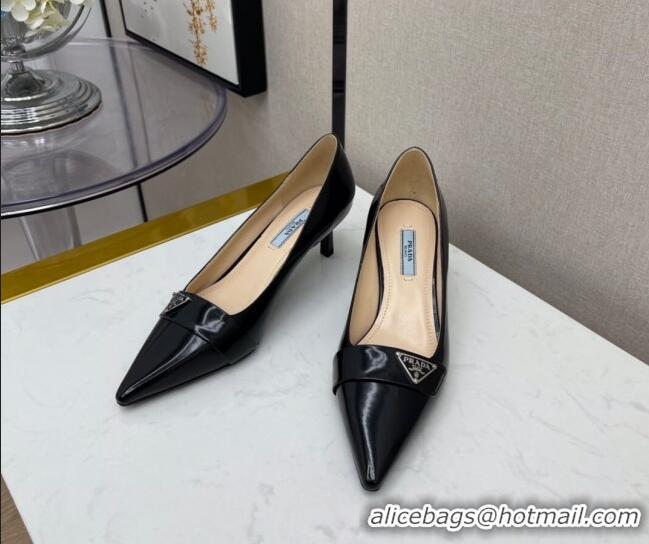 Grade Design Prada Shiny Calfskin Pumps 5.5cm 040707 Black 2021