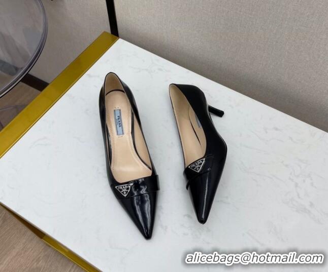 Grade Design Prada Shiny Calfskin Pumps 5.5cm 040707 Black 2021