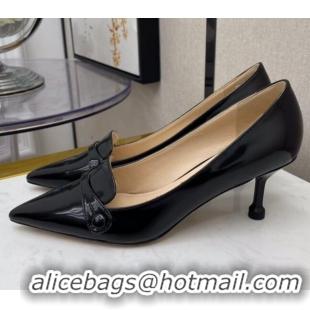 Low Price Prada Shiny Calfskin Pumps 6.5cm 040710 Black 2021