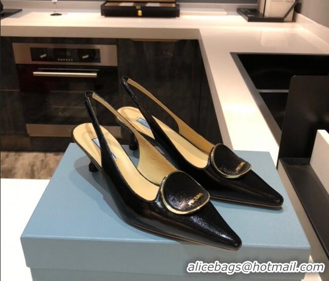 Affordable Price Prada Calfskin Slingback Pumps 5.5cm 040747 Black 2021