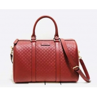 Best Discount Gucci Mircoguccissima Medium Boston Bag 247205 Red