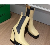 Good Quality Bottega Veneta BV Lean Heel 11cm Short Boots 091008 Yellow