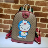 Big Discount Doraemon x Gucci GG Canvas Small Backpack 647816 Beige/Red 2021