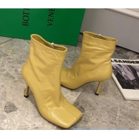 Popular Style Bottega Veneta Nappa Leather Square Heel Short Boots with Yellow 102225