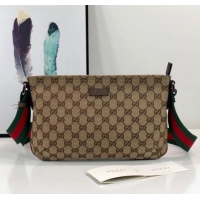 Super Quality Gucci GG Canvas Web Medium Shoulder Bag 189749 Dark Beige 2021