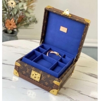 Reasonable Price Louis Vuitton Monogram Canvas Jewelry box M36999 blue