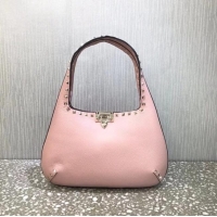 Top Grade VALENTINO Origianl leather shoulder bag 20077 pink