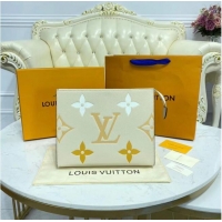 Hot Sell Louis Vuitton Monogram Empreinte POCHETTE VOYAGE MM M80504 Cream & Saffron