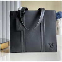 Original Cheap Louis Vuitton Original Leather Aerogram Tote Bag M57308 Black