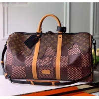 Good Product Louis Vuitton X Nigo Damier Monogram Canvas Keepall 50 Bag M49982 2020