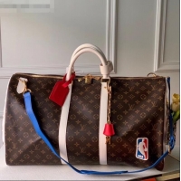 Inexpensive Louis Vuitton LV x NBA Basketball Keepall Bag in Monogram Canvas M45587 Brown 2020