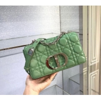 Buy Fashionable Dior SMALL DIOR CARO BAG Soft Cannage Calfskin M9241 green