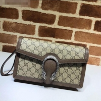 Market Sells Gucci Dionysus Leather Clutch Bag 621197 Beige/Brown 2021