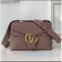 Good Taste Gucci GG Marmont Leather Shoulder Bag 401173 Nude 2021