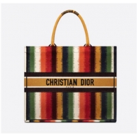 Trendy Design DIOR BOOK TOTE Multicolor D-Stripes Embroidery M1286Z