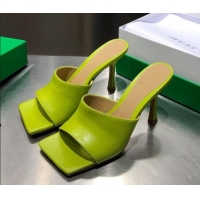 Reasonable Price Bottega Veneta Stretch Calfskin Heel Sandals 9cm 010732 Kiwi Green