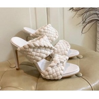 Top Quality Bottega Veneta The Curve Heel Sandals 11cm 030901 Optic White