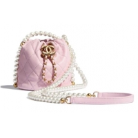 Buy Fashionable Chanel mini drawstring bag AS2529 Light Pink