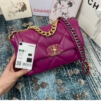 Pretty Style Chanel 19 flap bag AS1160 AS1161 AS1162 purple