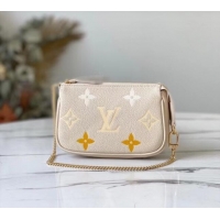 Cheap Price Louis Vuitton MINI POCHETTE ACCESSOIRES M80501 Cream & Saffron