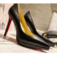 Affordable Price Christian Louboutin Calfskin Pointed-toe Platform Pumps 11.5cm 030855 Black