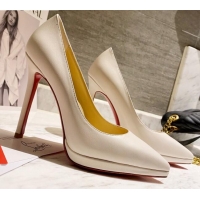 Low Cost Christian Louboutin Calfskin Pointed-toe Platform Pumps 11.5cm 030855 White