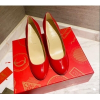 Trendy Design Christian Louboutin Calfskin Round-toe Pumps 8cm 030857 Red