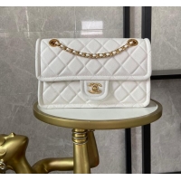 Discount Chanel flap bag Grained Calfskin AS2357 White