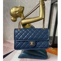 Buy Discount Chanel flap bag Grained Calfskin AS2358 Royal Blue