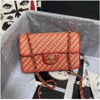 Shop Cheap Chanel Flap Shoulder Bag Weave AS2418 red