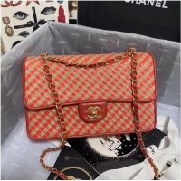 Promotional Chanel Flap Shoulder Bag Weave AS2419 red