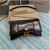 Low Cost Balenciaga HOURGLASS CHAIN BAG B164497 black