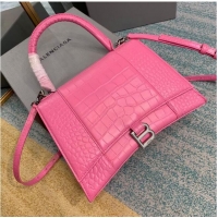 Famous Brand Balenciaga HOURGLASS MEDIUM TOP HANDLE BAG B108892E pink