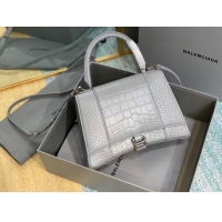 Good Quality Balenciaga HOURGLASS MEDIUM TOP HANDLE BAG B108892E grey