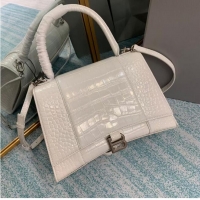 Well Crafted Balenciaga HOURGLASS MEDIUM TOP HANDLE BAG B108892E white