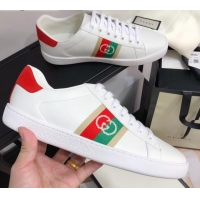 Best Price Gucci Ace Sneakers with Interlocking G Web White/Red 012567