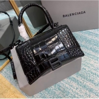 Classic Balenciaga Hourglass XS Top Handle Bag 28331SF black