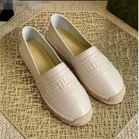 Low Cost Dior Granville Espadrilles in CD0925 White Embossed Lambskin 2021